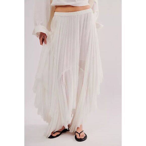 Free People White Midi Skirt - Picture 4 of 9